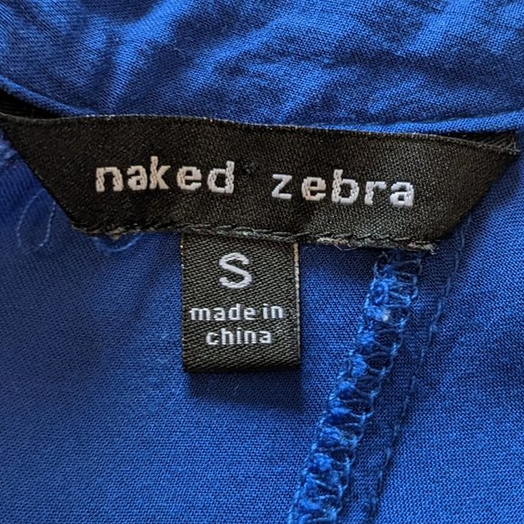 VINTAGE 'Naked Zebra' String back 3/4 Sleeve Shirt - Picture 13 of 13